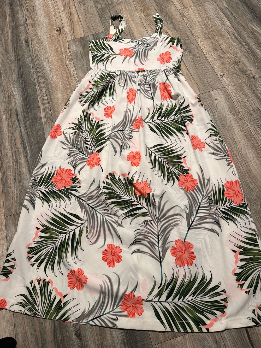 SHEIN Coral Floral Spaghetti-Strap Maxi Dress - Picture 5 of 8
